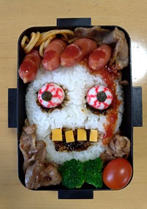 閲覧注意！ハロウィン骸骨弁当-レシピのメイン写真