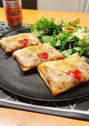 ホワイトデーに！ラブレター風カレー春巻き-レシピのメイン写真