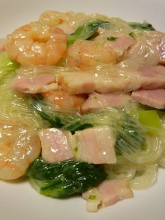 旨み満載♪春雨と青梗菜のクリーム煮-レシピのメイン写真