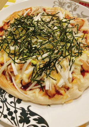フライパンで焼く＊和風テリヤキチキンピザ-レシピのメイン写真