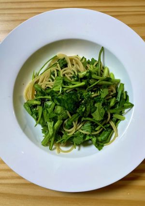 春菊の和パスタ-レシピのメイン写真