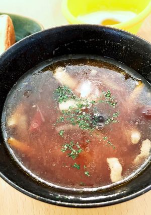 牛ひき肉でビーツ入りトマトコンソメ☆-レシピのメイン写真
