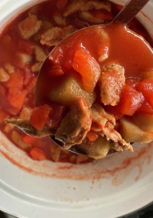 ごぼうとトマト、大豆ミートの煮込み-レシピのメイン写真