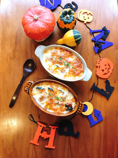 ハロウィン ホタテとかぼちゃのグラタン-レシピのメイン写真