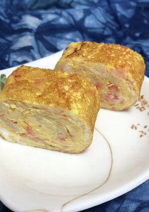 簡単サラダフレーク（カニカマ）で卵焼き-レシピのメイン写真