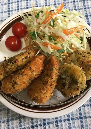 鶏ささみとキウイのあおさフライ-レシピのメイン写真