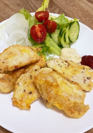 米粉を使ったふわふわチキンピカタ-レシピのメイン写真