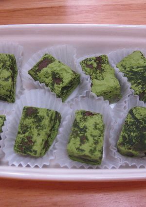 レンジdeチン　簡単生チョコ~抹茶~-レシピのメイン写真