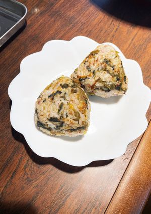 16穀米おかか＆高菜のお結び-レシピのメイン写真