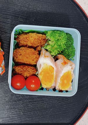 2分あれば！お弁当にハム卵-レシピのメイン写真