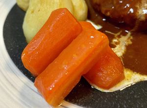 人参グラッセ　ハンバーグの付け合わせ-レシピのメイン写真