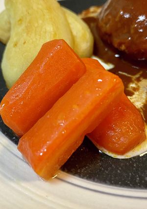 人参グラッセ　ハンバーグの付け合わせ-レシピのメイン写真