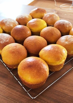 生地とあんのWかぼちゃで 米粉パン♪-レシピのメイン写真