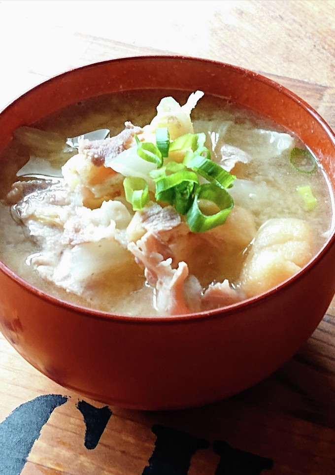 ほっこり★白菜と油揚げの豚汁-レシピのメイン写真