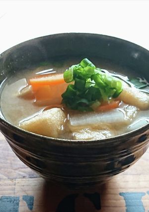 ほっこり★根菜と油揚げのコク旨酒粕味噌汁-レシピのメイン写真