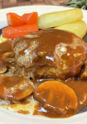 柔らか煮込みハンバーグ　低温調理　-レシピのメイン写真
