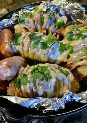 【キャンプ飯】ハッセルバックポテト-レシピのメイン写真