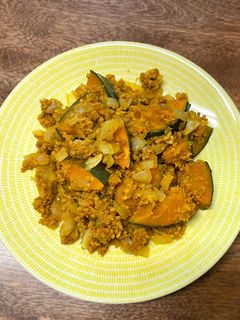 かぼちゃとひき肉のカレー炒め-レシピのメイン写真