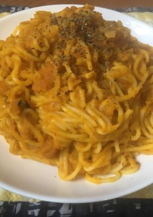 スパゲティ・パンプキン豆乳クリーム-レシピのメイン写真