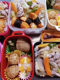高校生息子、旦那、娘弁当(10/17)-レシピのメイン写真