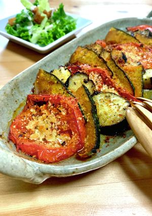 なすトマトかぼちゃのオーブン焼き-レシピのメイン写真