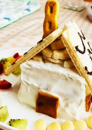 1歳離乳食ケーキ お菓子の家-レシピのメイン写真