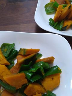 かぼちゃとピーマン炒め-レシピのメイン写真