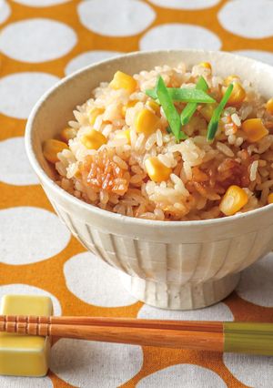 鰹と糀のだしでつくるコーンの炊き込みご飯-レシピのメイン写真