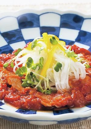 野菜で食べる！～豚肉の雪見もり～-レシピのメイン写真