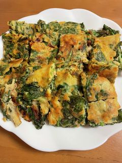 米粉でサクッと 春菊のチヂミ-レシピのメイン写真