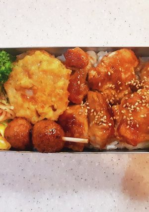 高校生弁当覚え書き85　焼鳥弁当-レシピのメイン写真