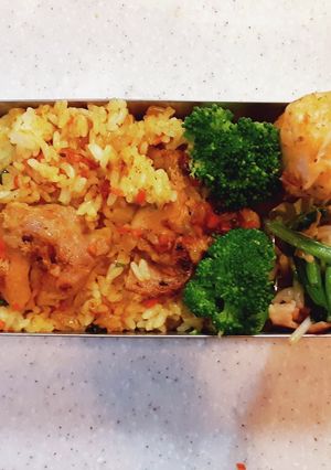 高校生弁当覚え書き87　カレーピラフ弁当-レシピのメイン写真