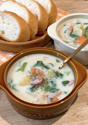 ルー不要*米粉で作る簡単クリームシチュー-レシピのメイン写真
