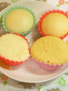 離乳食後期から♪2色蒸しパンケーキ-レシピのメイン写真