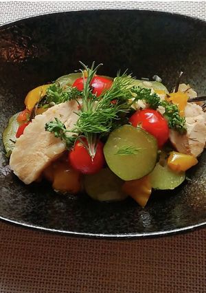 野菜と鶏のハーブと塩のラタトゥイユ-レシピのメイン写真