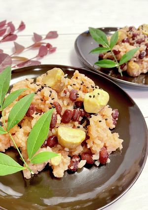 【ポリ袋で炊ける！】栗赤飯-レシピのメイン写真