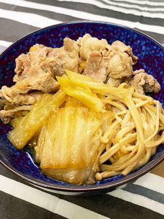 簡単★豚肉と白菜えのきのすき焼き風♪-レシピのメイン写真