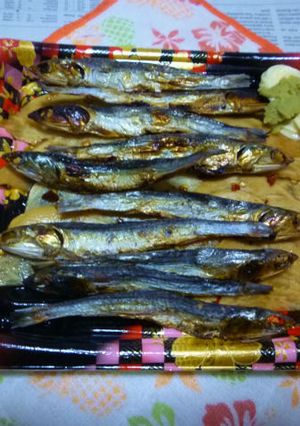 いわしの丸干しの網焼き＋小カブの浅漬け-レシピのメイン写真