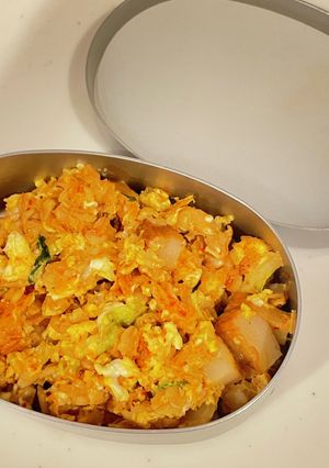 ワンパン！オートミールキムチ炒飯弁当-レシピのメイン写真
