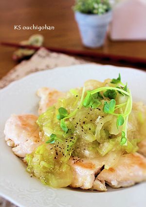 ヘルシー！ササミの白菜大根おろしあんかけ-レシピのメイン写真