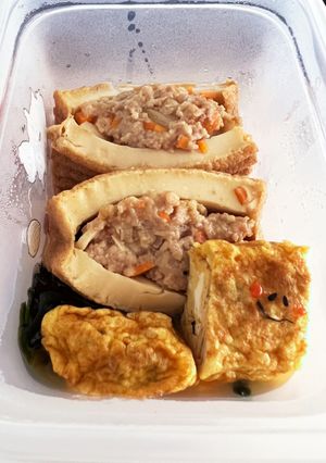 新生姜がしゃくしゃく☆厚揚げの肉詰め煮-レシピのメイン写真