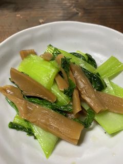 青梗菜とメンマ炒め-レシピのメイン写真