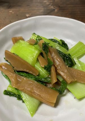青梗菜とメンマ炒め-レシピのメイン写真