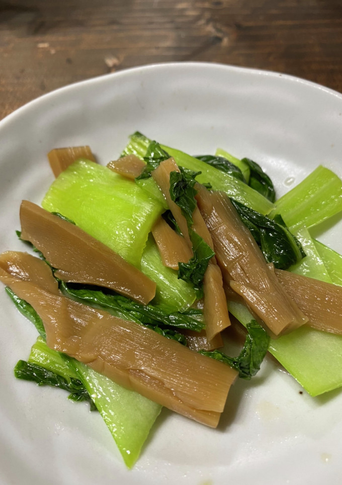青梗菜とメンマ炒め-レシピのメイン写真