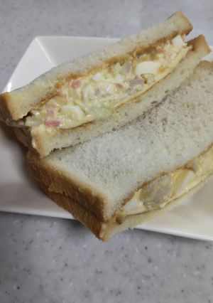 お好み焼き風タマゴサンド-レシピのメイン写真