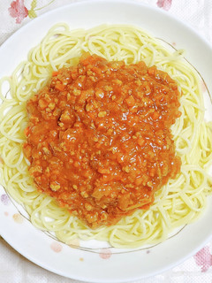 ミートソースパスタ-レシピのメイン写真