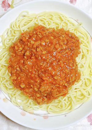 ミートソースパスタ-レシピのメイン写真