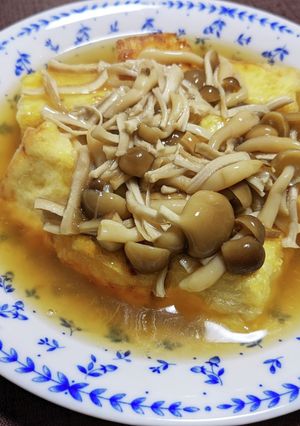 揚げない！揚げ出し豆腐のきのこあんかけ-レシピのメイン写真