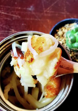 スープジャー食：エビハンペン団子でうどん-レシピのメイン写真