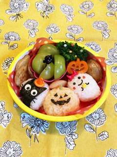 幼稚園年少 ハロウィントリオ お弁当-レシピのメイン写真